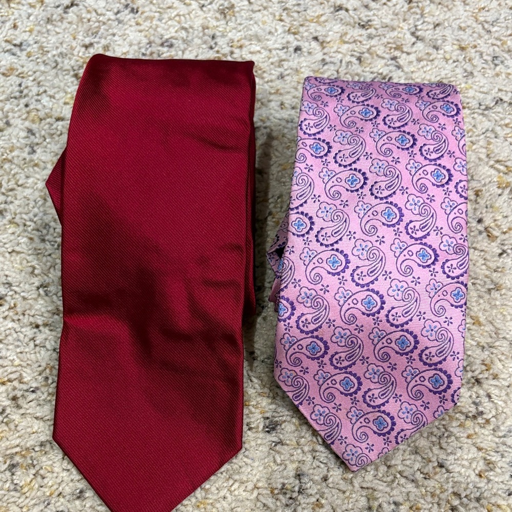 Brooks Brothers Red and Pink Paisley Ties